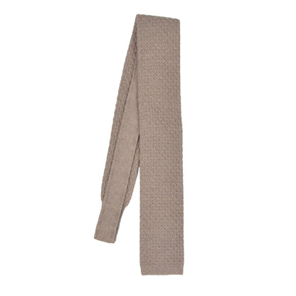 Boggi Milano Wool Knit Tie - Oatmeal