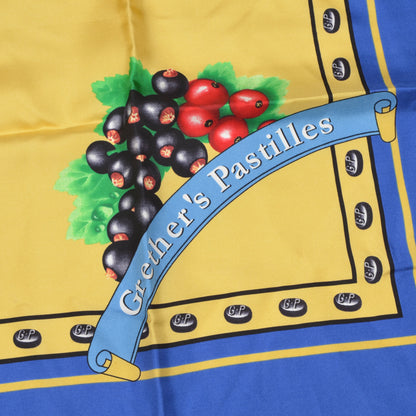 Grether's Pastilles Silk Scarf - Blue & Yellow