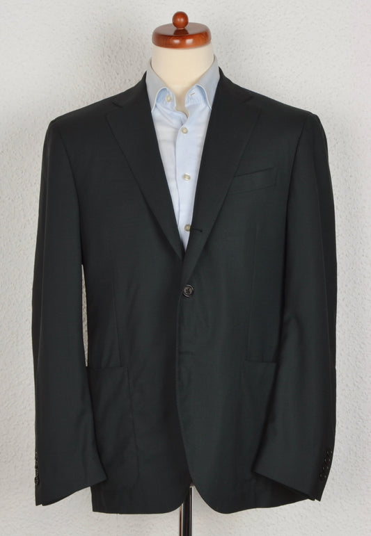 Scuderi Jacket Loro Piana Super 120s Wool Size 52 - Green