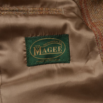 Crocket Magee of Donegal Irish Tweed Jacke Größe 46 – Hellbraune Fensterscheibe