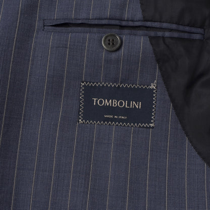 Tombolini Super 100s Striped Jacket - Blue