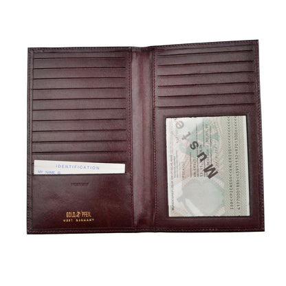 Goldpfeil Leather Breast Wallet/Card Holder - Burgundy