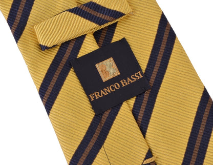 Franco Bassi Gestreifte Krawatte aus Baumwolle und Seide