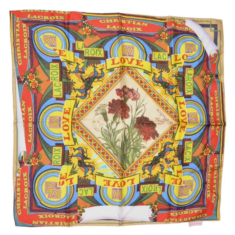 Christian Lacroix Printed Silk Scarf - Roses