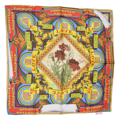 Christian Lacroix Printed Silk Scarf - Roses