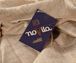 Novila Pure Shantung Silk Robe - Oatmeal