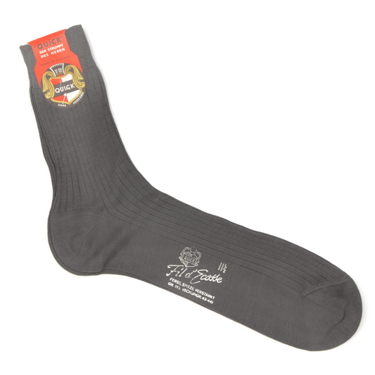 NOS Fil d'Ecosse Socks by Quick Size 11 1/2 - Grey