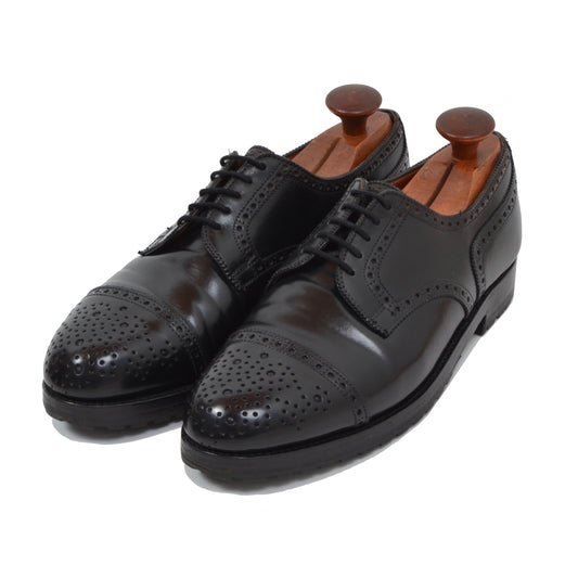 Alt Wien x Crockett &amp; Jones Shell Cordovan Schuhe Größe 8 E - Schwarz