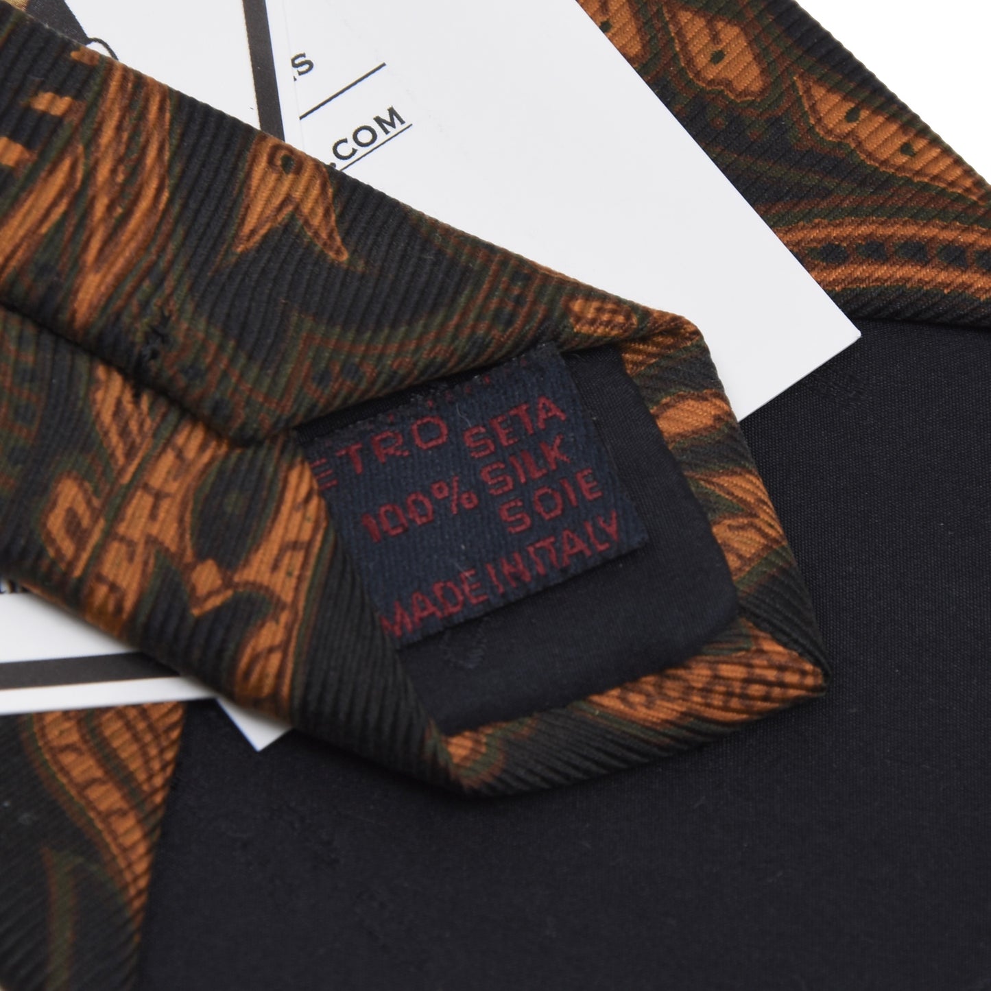 Etro Milano Silk Tie - Orange Paisley