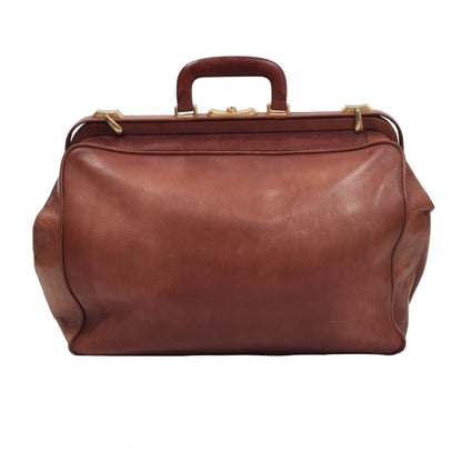 Vintage Leather Doctor's Bag/Weekender - Burgundy